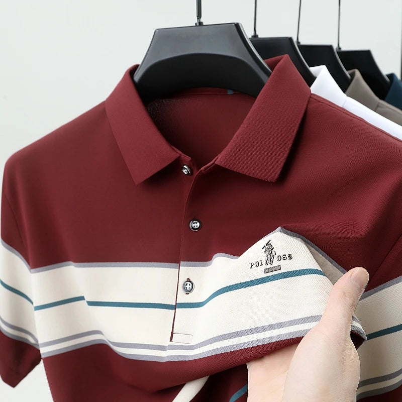 Luxury men's short sleeved polo shirt