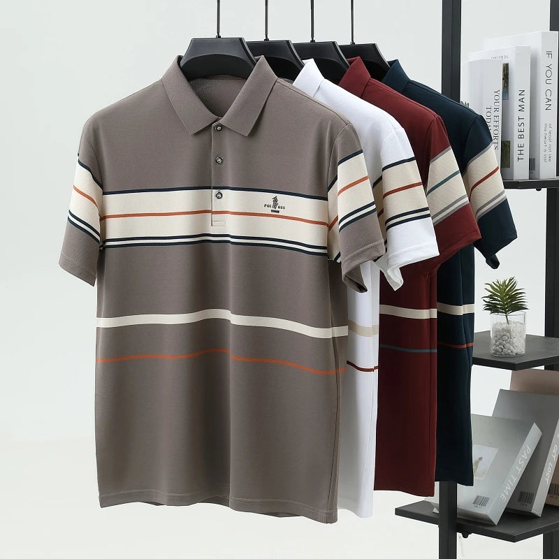 Luxury men's short sleeved polo shirt