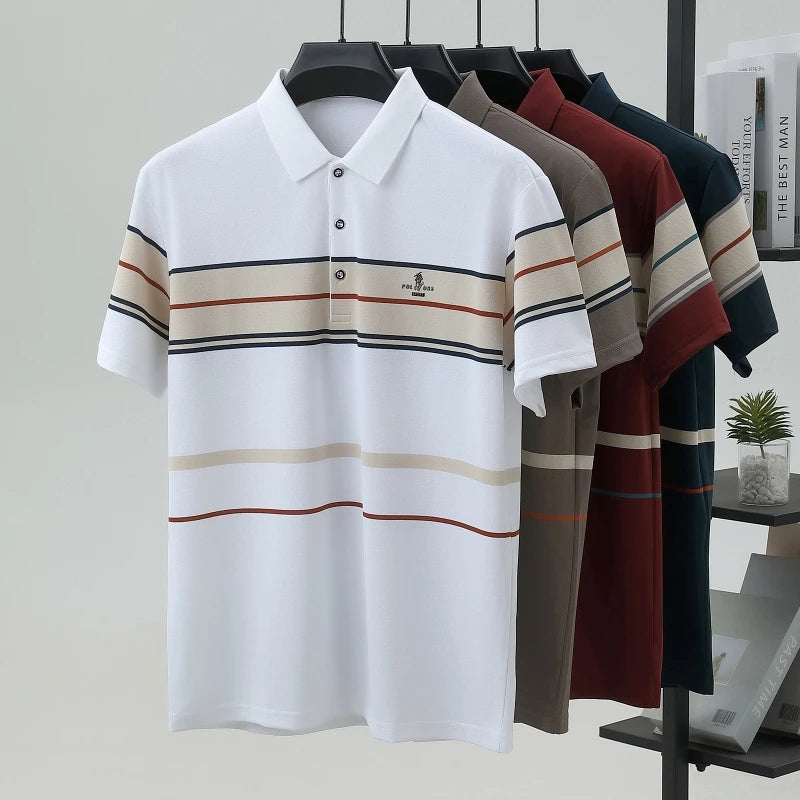 Luxury men's short sleeved polo shirt