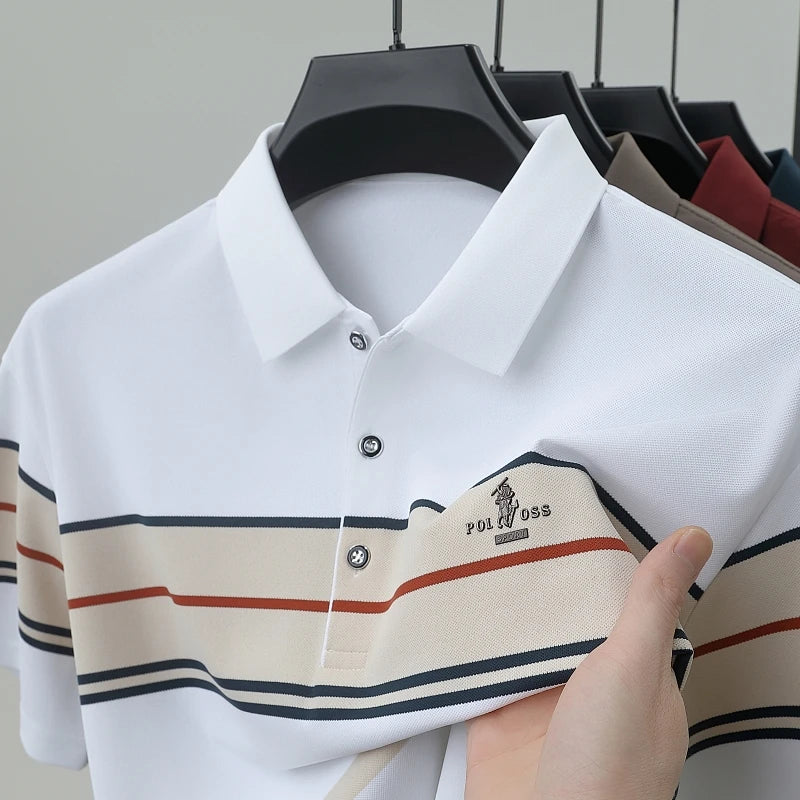 Luxury men's short sleeved polo shirt