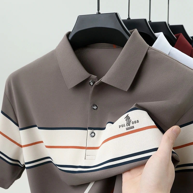 Luxury men's short sleeved polo shirt
