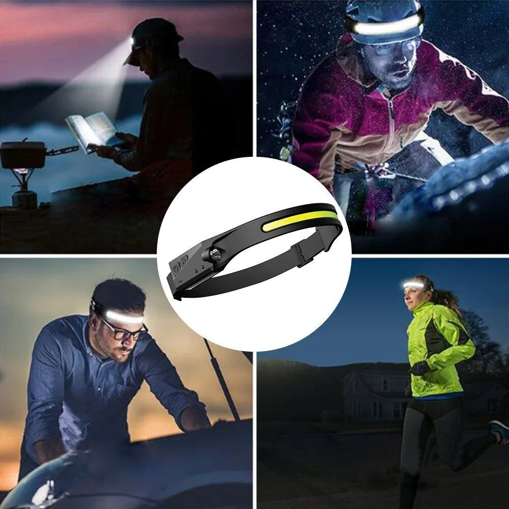 Head-mounted 230° LED